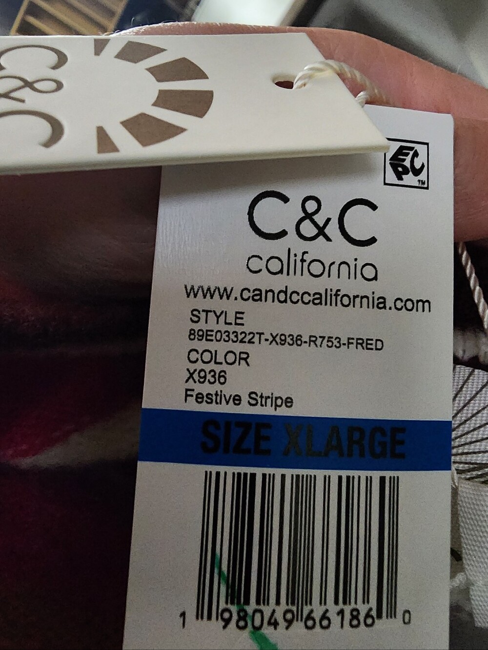 C&C California Multicolor Striped Crewneck Sweater Oversized XL - Picture 8 of 12